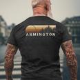 Armington Il Vintage Evergreen Sunset Eighties Retro Men's T-shirt Back Print Gifts for Old Men