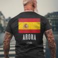 Arona Spain Es Flag City Top Bandera Ropa Men's T-shirt Back Print Gifts for Old Men