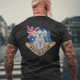 Australia Flag Koala Boomerang Men's T-shirt Back Print Gifts for Old Men