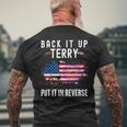 Back Up Terry Put It In Reverse Firework 4Th Of July Vintage Mens Back Print T-shirt Gifts for Old Men