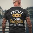 Bagel Protect Your Bagels Put Lox On Them Bagel Men's T-shirt Back Print Gifts for Old Men