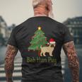Bah Hum Pug Awesome Thanksgiving Gif Mens Back Print T-shirt Gifts for Old Men