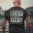 Bald Dad Bald Jokes For Women Men's Back Print T-shirt Gifts for Old Men