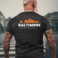 Baltimore Baseball Vintage Minimalist Retro Baseball Lover Men's T-shirt Back Print Gifts for Old Men