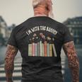 Im With The Banned Books Social Justice Reading Librarian Men's Back Print T-shirt Gifts for Old Men