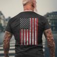 Baseball American Flag Usa Red White Blue 4Th Of July Mens Back Print T-shirt Gifts for Old Men
