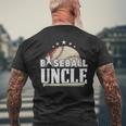 Baseball Uncle Fathers Day Mens Back Print T-shirt Gifts for Old Men