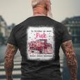 Bc Breast Cancer Awareness In October We Wear Pink Autumn Truck Breast Cancer Bleached Cancer Mens Back Print T-shirt Gifts for Old Men