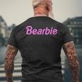Bearbie Bearded Men Funny Quote Mens Back Print T-shirt Gifts for Old Men