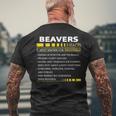 Beavers Name Gift Beavers Facts V3 Mens Back Print T-shirt Gifts for Old Men