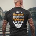 Beer Best Bearded Beer Lovin Samoyed Dad Funny Dog Lover Humor Mens Back Print T-shirt Gifts for Old Men
