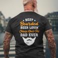 Beer Best Bearded Beer Lovin Scottish Terrier Dad Funny Mens Back Print T-shirt Gifts for Old Men