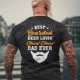 Beer Best Bearded Beer Lovin Shiba Inu Dad Funny Dog Lover Humor Mens Back Print T-shirt Gifts for Old Men