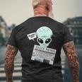 Believe Yet Alien Reading Newspaper Ufo G Mens Back Print T-shirt Gifts for Old Men