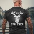 Best Buckin Opa Ever Hunting Hunter Fathers Day Men's Back Print T-shirt Gifts for Old Men