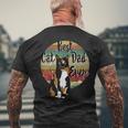 Best Cat Dad Ever Calico Fathers Day Retro Men's Back Print T-shirt Gifts for Old Men