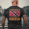 The Best Dad Was Born In Trinidad And Tobago Men's Back Print T-shirt Gifts for Old Men