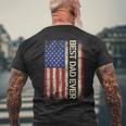 Best Dad Ever Us American Flag Gifts For Fathers Day Men Mens Back Print T-shirt Gifts for Old Men