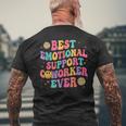 Best Emotional Support Coworker Ever Men's T-shirt Back Print Gifts for Old Men