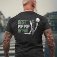 Best Pop Pop By Par Fathers Day Golf Lover Mens Back Print T-shirt Gifts for Old Men