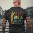 Best Uncle By Par Fathers Day Golf Grandpa Men's Back Print T-shirt Gifts for Old Men