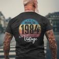 Birthday Vintage Birth Year 1984 Birthday Bday Mens Back Print T-shirt Gifts for Old Men