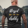 Blessed Daddy Father Family Matching Thanksgiving Dad Men's Back Print T-shirt Gifts for Old Men