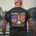 Blue Nose Pitbull Dad Happy Fathers Day To My Amazing Daddy Mens Back Print T-shirt Gifts for Old Men