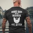 Bonus Dads With Beards Are Better Bonus Dad Men's Back Print T-shirt Gifts for Old Men