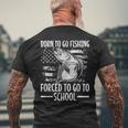 Born To Go Fishing Bass Fish Fisherman Boy Kid Fishing Men's T-shirt Back Print Gifts for Old Men
