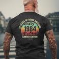 Born In July 1984 37 Year Old Birthday Limited Edition Mens Back Print T-shirt Gifts for Old Men