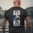 Brazilian Jiu Jitsu Dad Bjj Mixed Martial Jiu Jitsu Gi Jiu Mens Back Print T-shirt Gifts for Old Men