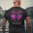 Breast Cancer Faith Hope Love Wings Awareness Back Men's T-shirt Back Print Gifts for Old Men