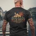 Out Of Breath Hiking Society Mens Back Print T-shirt Gifts for Old Men