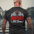 Brother Pit Crew Birthday Party Race Car Lover Racing Family Men's T-shirt Back Print Gifts for Old Men