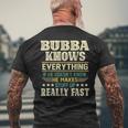 Bubba Knows Everything Persian Grandfather Grandad Gift For Mens Mens Back Print T-shirt Gifts for Old Men
