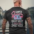 Camper Queen Classy Sassy Smart AssyCamping Rv Gift Camping Funny Gifts Mens Back Print T-shirt Gifts for Old Men