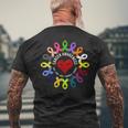 All Cancer Awareness Fight Cancer In Multicolor Ribbons Men's T-shirt Back Print Gifts for Old Men