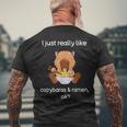Capybara Ramen Lover Capybaras And Ramen Men's T-shirt Back Print Gifts for Old Men