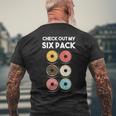 Check Out My Six Pack Donut Foodie Donut Workout Men's T-shirt Back Print Gifts for Old Men