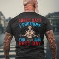 Chest Day Thought You Said Rest Day Backprint Bodybuilding Mens Back Print T-shirt Gifts for Old Men
