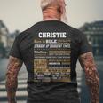 Christie Name Gift Christie Born To Rule Mens Back Print T-shirt Gifts for Old Men