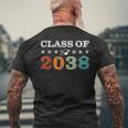 Class Of 2038 Grow With Me First Day School Back To School Men's T-shirt Back Print Gifts for Old Men