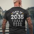Class Of 2035 Grow With Me Checklist Graduation Mens Back Print T-shirt Gifts for Old Men