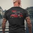 Classic Cars Vintage Trucks Red Pick Up Truck Series 3100 Mens Back Print T-shirt Gifts for Old Men