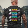 Colorful Gay Pride Lgbt June Month Pride Month Demon Mens Back Print T-shirt Gifts for Old Men
