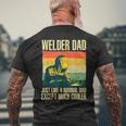 Cool Welding For Men Dad Ironworker Welder Pipefitter Worker Mens Back Print T-shirt Gifts for Old Men