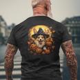 Corgi Witch Cute Halloween Costume For Dog Lover Men's T-shirt Back Print Gifts for Old Men