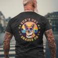 Corgi With Sunglasses On The Beach Suns Out Shades On Mens Back Print T-shirt Gifts for Old Men