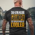 Crab-Eating Macaque Grandpa Like A Grandpa But Cooler Men's T-shirt Back Print Gifts for Old Men
